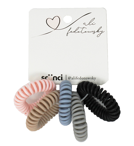 Scunci No Damage Spirals Elastics Ponytailers 5 pieces